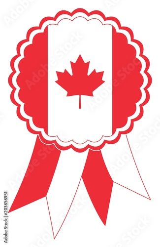 Kanada Emblem vektor in den originalen Nationalfarben rot und weis.