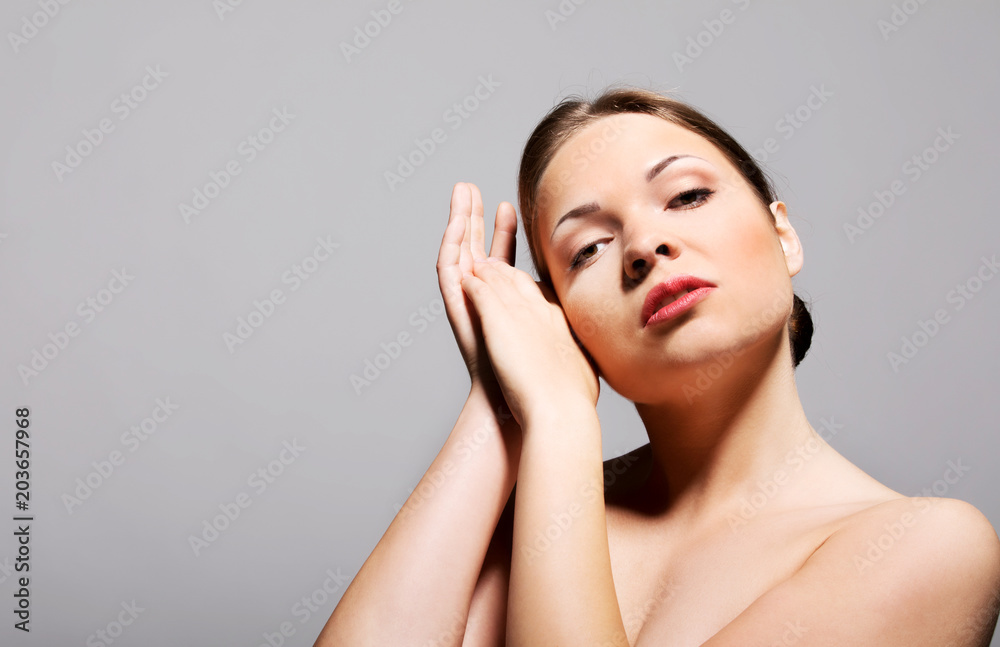 Beautiful face of young woman Beautiful face of young woman