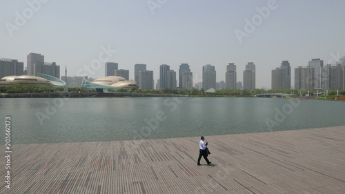 Zhengzhou futuristic Ruyi Lake center

