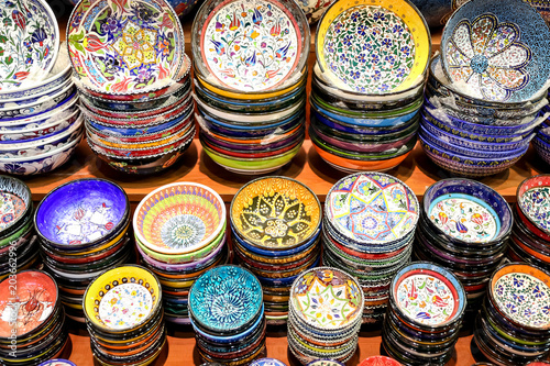 Turkish Ceramics in Grand Bazaar, Istanbul, Turkey