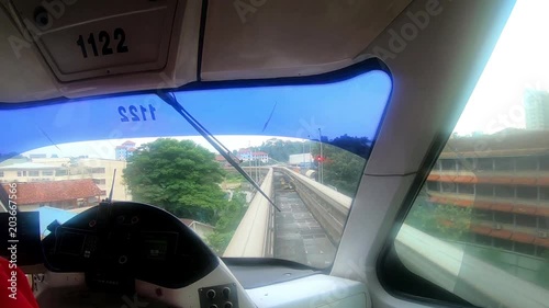 view from the train cabin