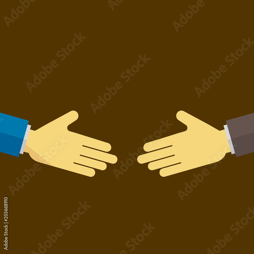 Handshake Friendship Partnership Minimalistic Flat Line Outline Stroke Icon Pictogram Symbol