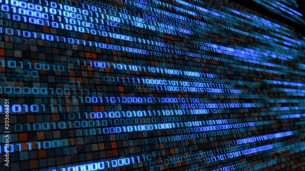Fototapeta premium binary code panel