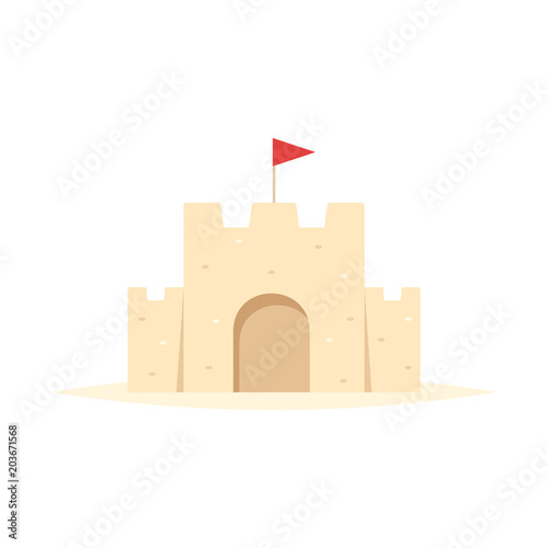 Sand castle vector isolated