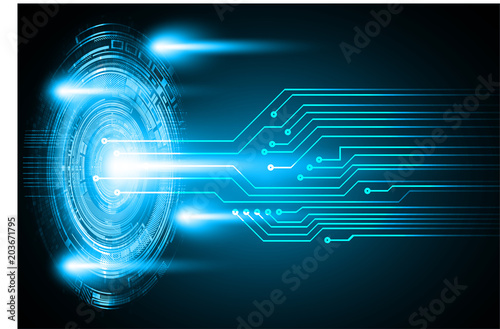 binary circuit board future technology, blue eye cyber security concept background, abstract hi speed digital internet.motion move blur. pixel vector
