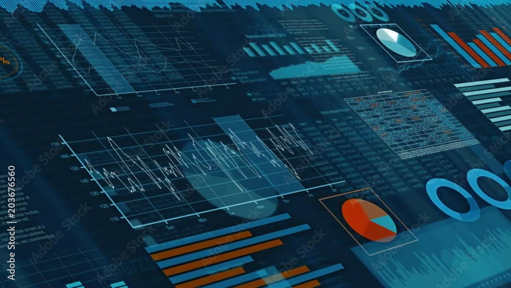 financial charts animation