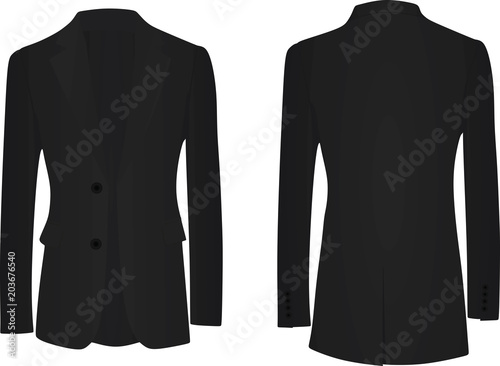 Black tuxedo. vector illustration