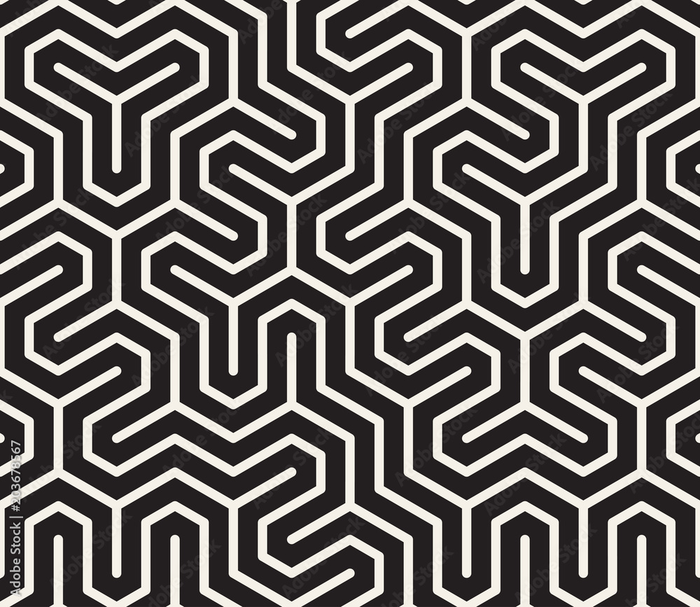 Vector seamless pattern. Modern stylish abstract texture. Repeating geometric tiles