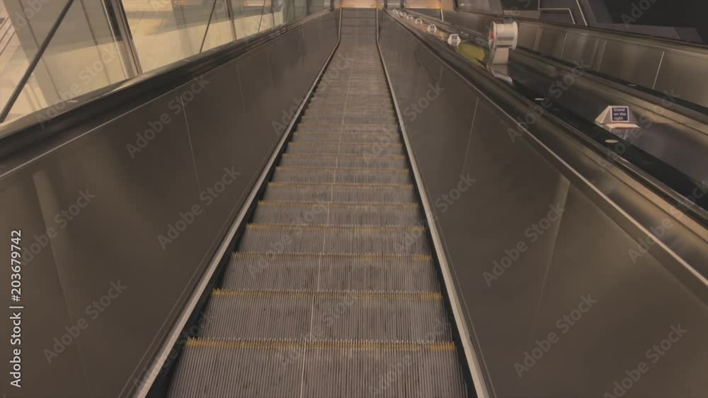 Moving stairs on the train station Moving stairs on the train station