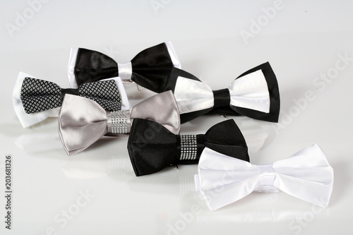 bow ties on white background