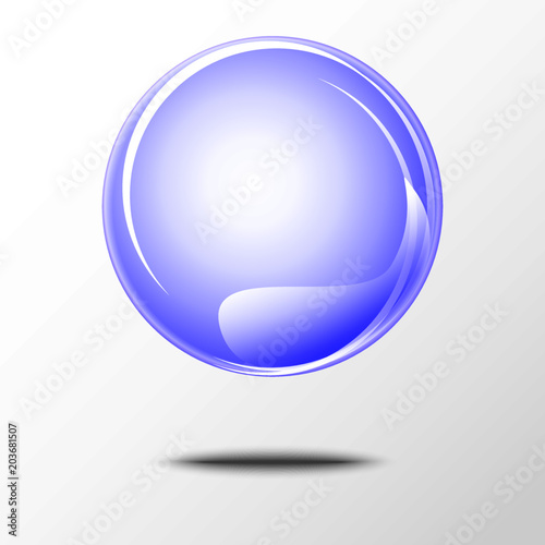 Transparrent glass ball and shadows