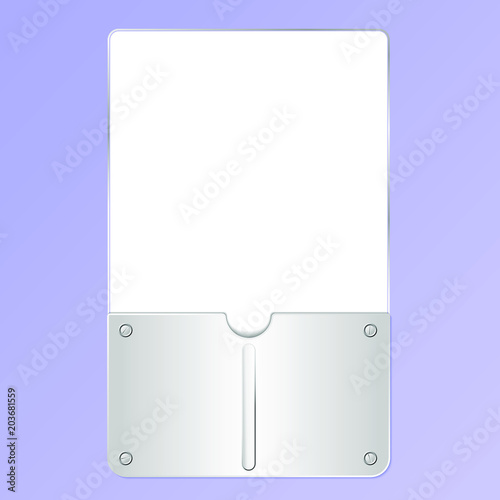 Metal and glass plate
