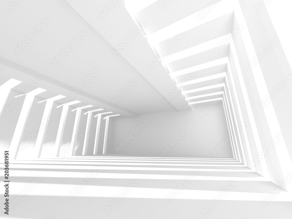 Futuristic White Architecture Design Background Futuristic White Architecture Design Background