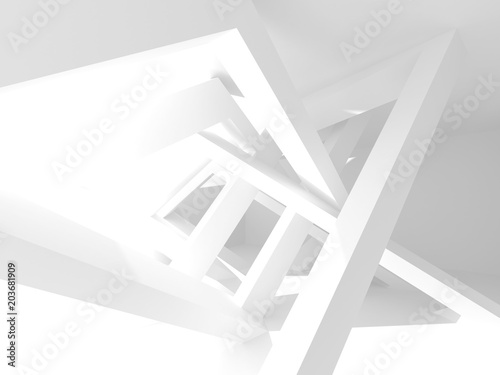 Abstract Modern White Architecture Background