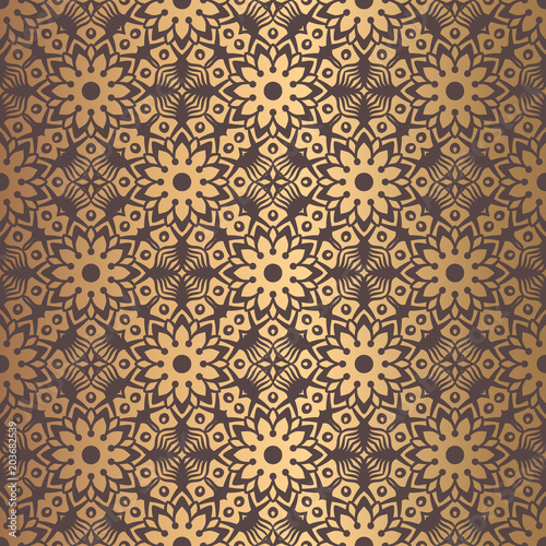 Golden Arabesque Pattern