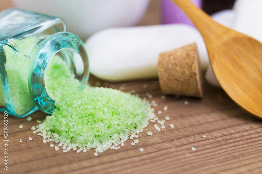 Spa still life with bath salt Spa still life with bath salt