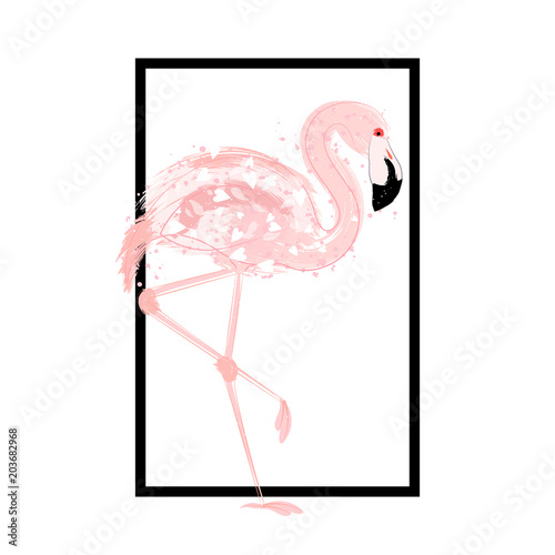 Pink flamingo card