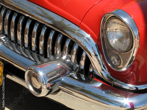 Close-up of classic car
