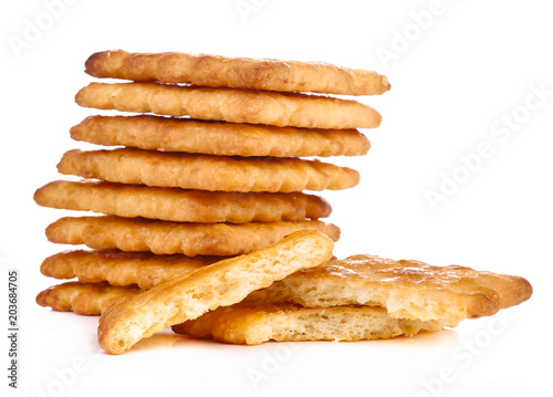 Biscuit isolated on a white background.