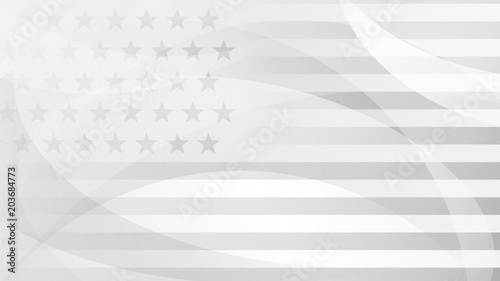 Independence day abstract background with elements of the american flag in gray colors