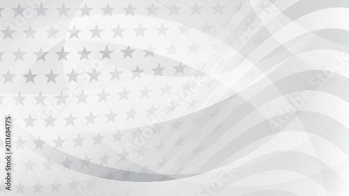 Independence day abstract background with elements of the american flag in gray colors