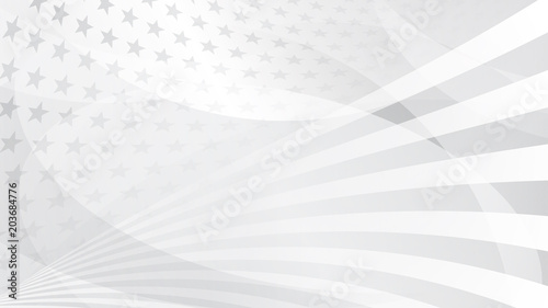 Independence day abstract background with elements of the american flag in gray colors photo