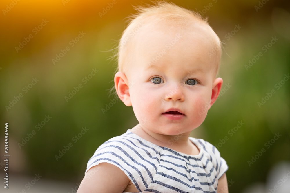 Adorable Infant Girl Child Portrait Outdoors Adorable Infant Girl Child Portrait Outdoors