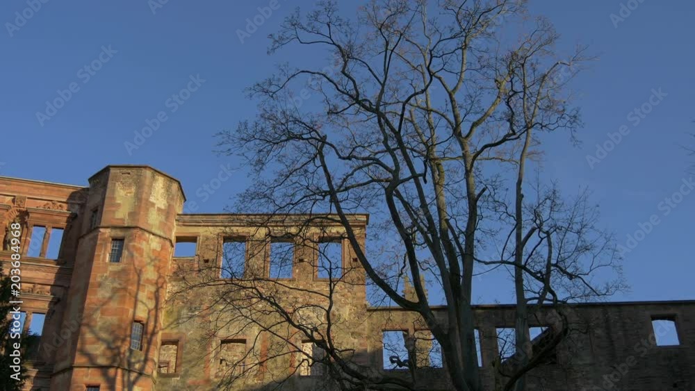 The remains of a wall at Heidelberg Castle The remains of a wall at Heidelberg Castle