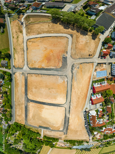 Luftbild Baugelände einer Siedlung photo