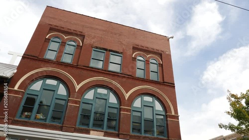 Facade of an old building in LittleRock  Arkansas photo