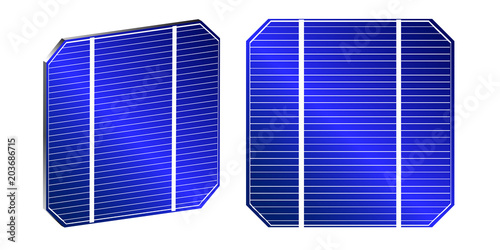 Blue monocrystalline solar cell