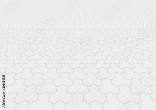 Paver brick floor also call brick paving, paving stone, or block paving. That on ground for road, path, driveway and patio. Vector floor background design in perspective view with pattern or texture.