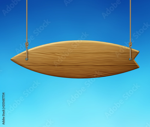 Wooden Sirfboard Signboard