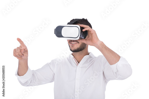VR glasses player pointing © asem arab