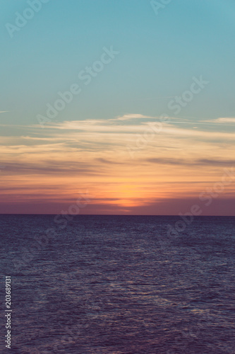 sunset over the sea