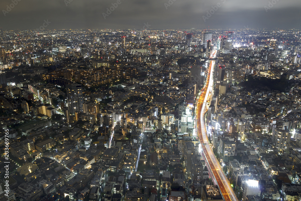 Tokyo skyline at night