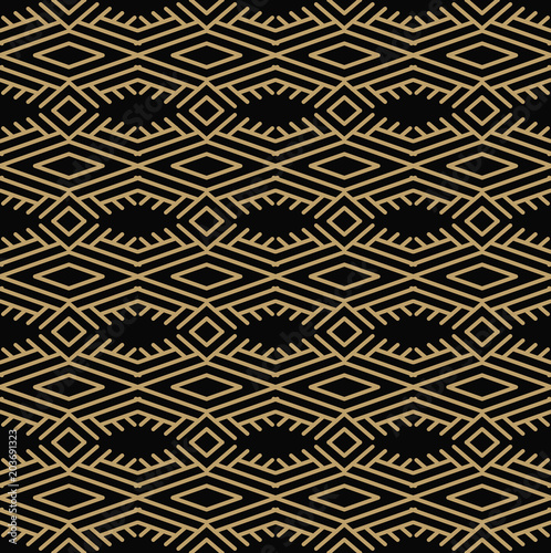 geometric line ornament seamless pattern, modern minimalist styl