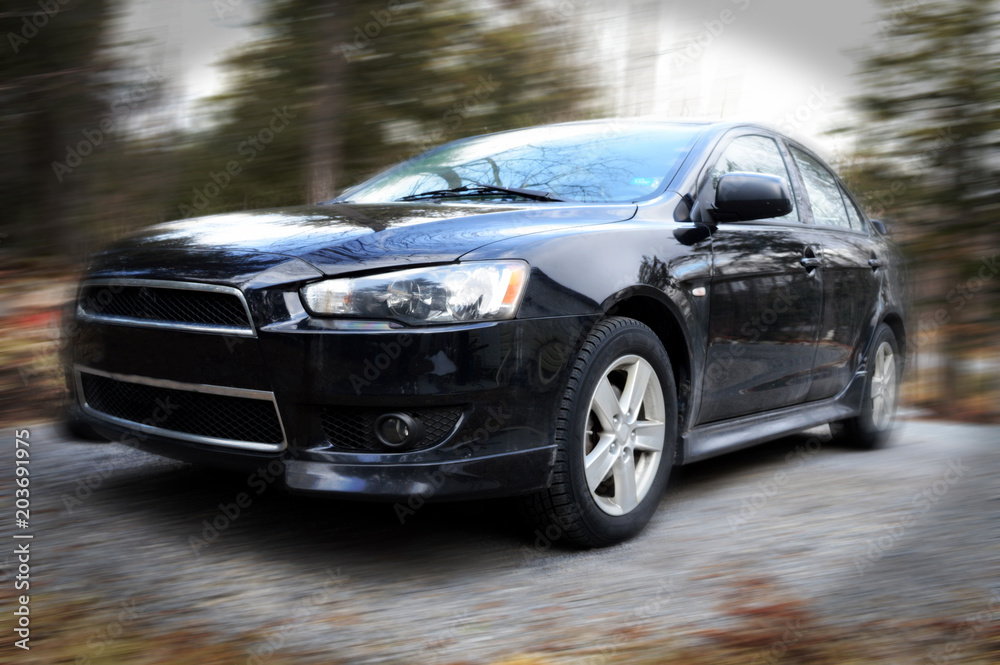 Naklejka premium Motion Blurred Automobile