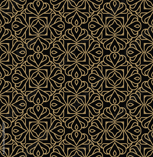 geometric line ornament seamless pattern, modern minimalist styl
