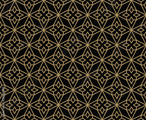 geometric line ornament seamless pattern, modern minimalist styl