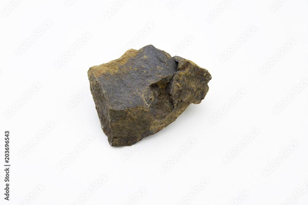limonite mineral isolated over white limonite mineral isolated over white