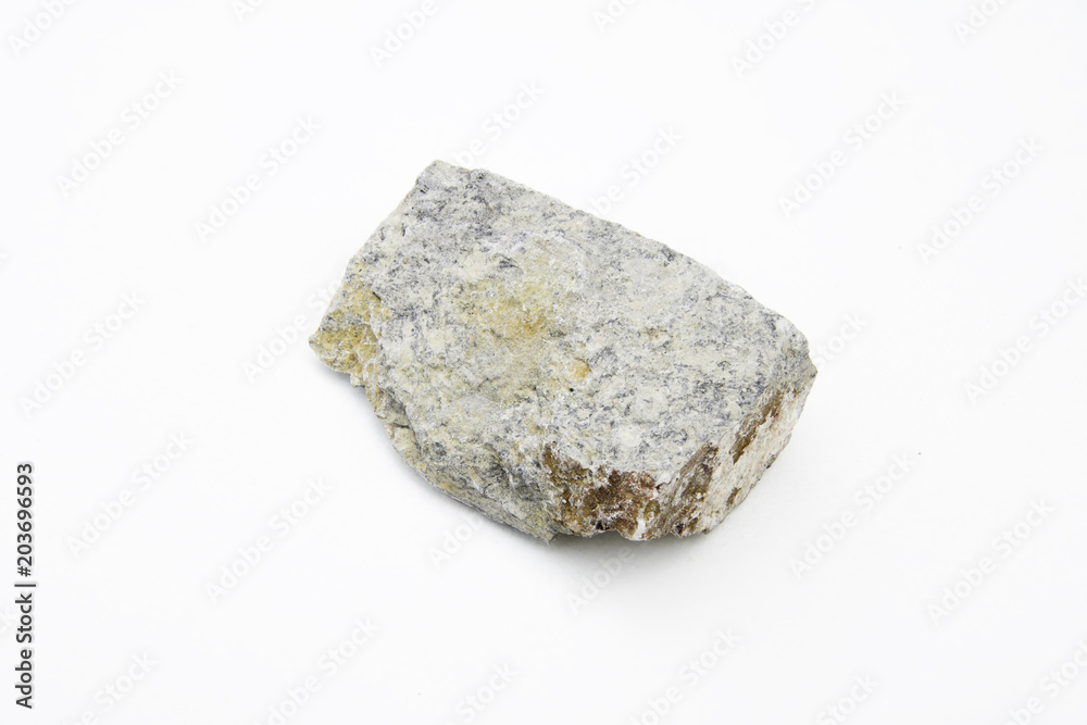 kaolinite mineral isolated over white kaolinite mineral isolated over white