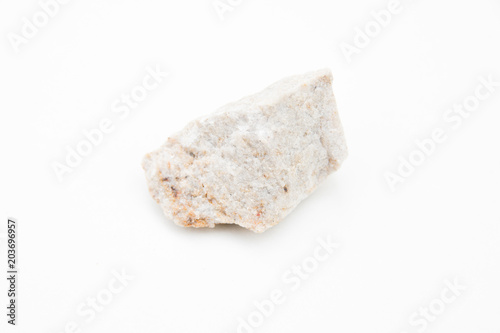 quartz sandstone rock isolated over white