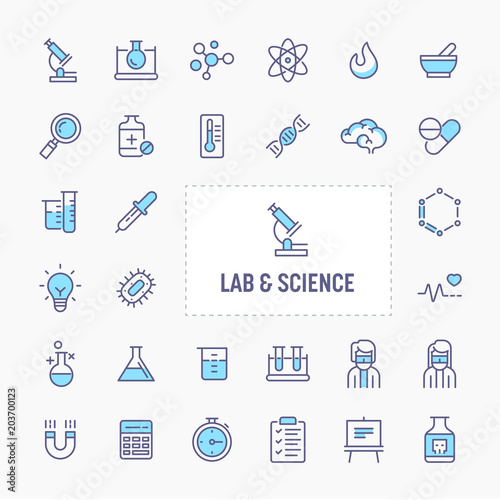 Lab & Sciences Minimal Icon Set