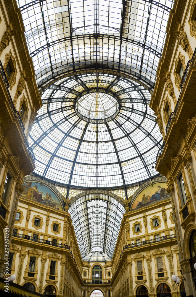 Galleria Vittorio Emanuele II. Shopping center in Milan, Italy.