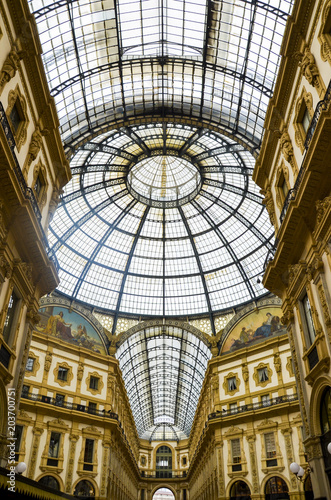 Galleria Vittorio Emanuele II. Shopping center in Milan  Italy.