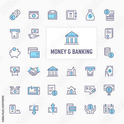 Money & Banking Icon Set