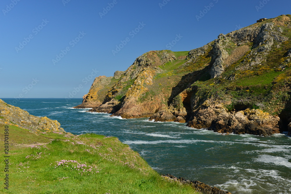 Le Pulec, Jersey, U.K.
Coastline in Springtime. Le Pulec, Jersey, U.K.
Coastline in Springtime.