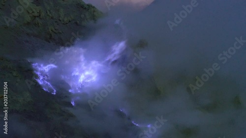 blue fire of Mount Ijen, Kawah ijen, Java, Indonesia