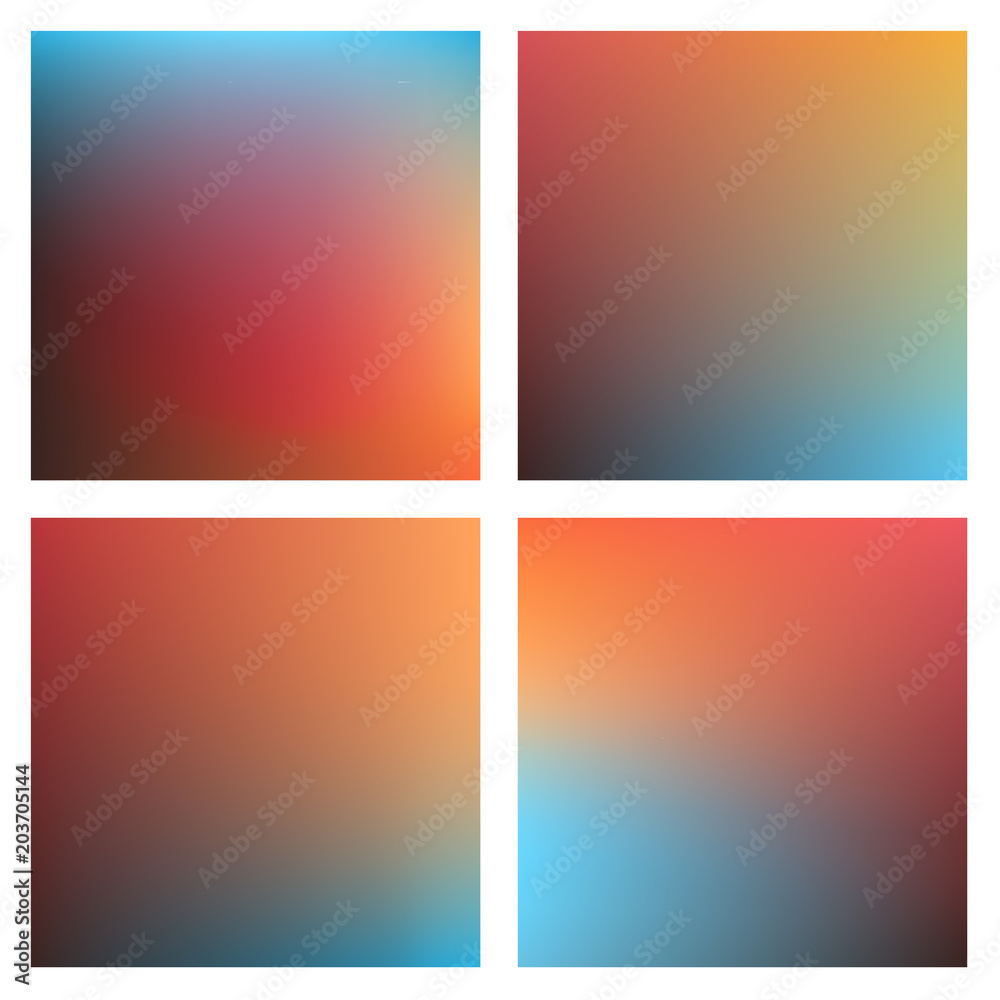 Smooth colorful blurry backgrounds collection Smooth colorful blurry backgrounds collection
